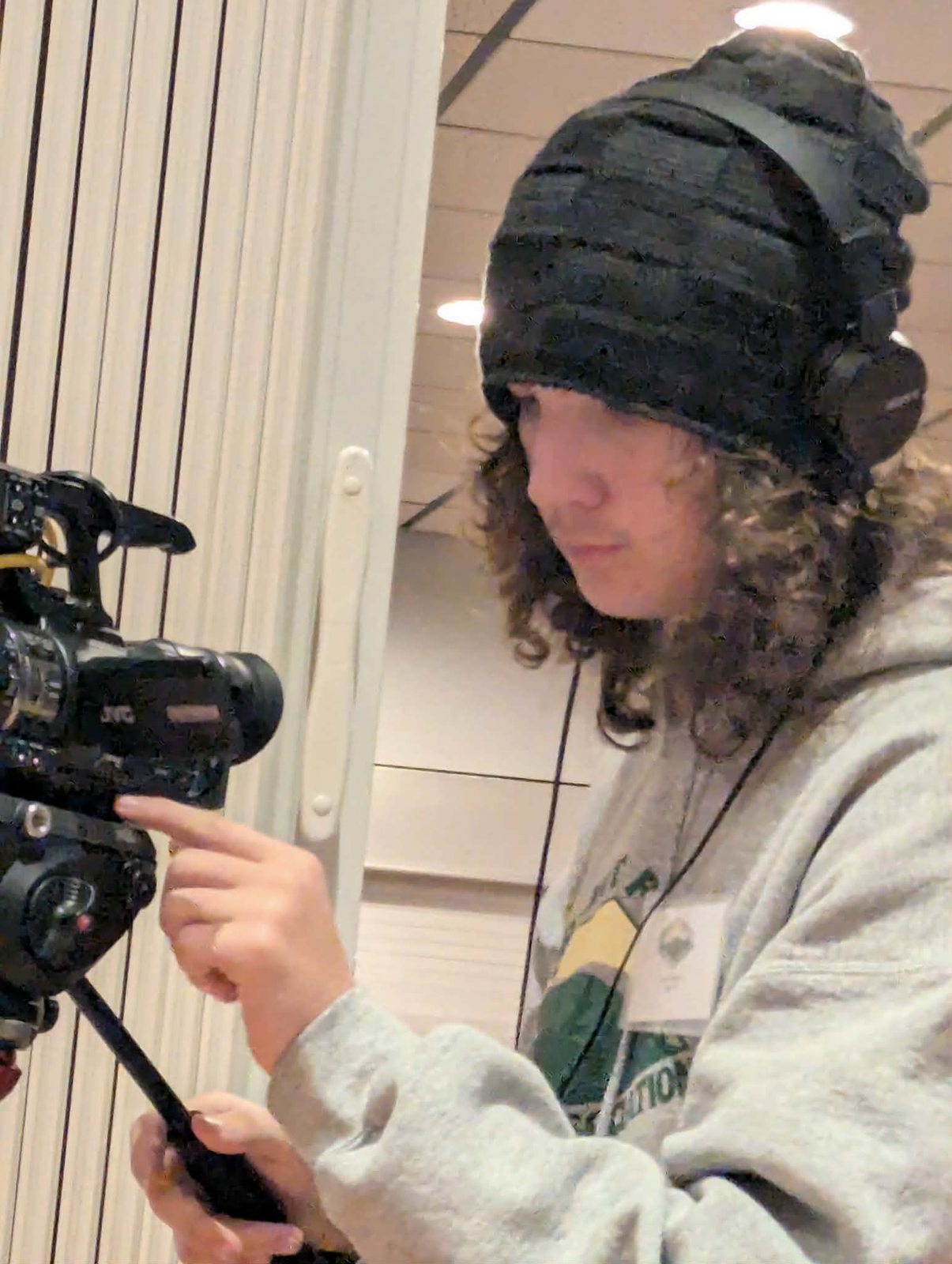 His grandson Liam, camera in hand